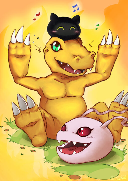 Agumon, Koromon, Botamon Poster